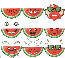 Cute summer watermelon slice collection