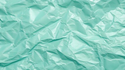 Fototapeta premium Crinkled Turquoise Paper Texture