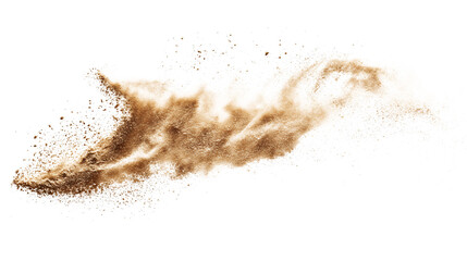 Naklejka na ściany i meble Flying sand with a transparent background, png.