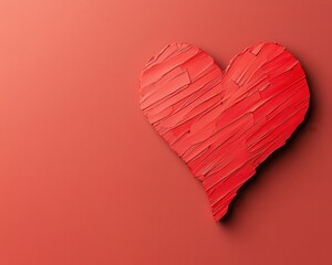 A Valentinesthemed economic growth curve resembling a heart, romantic finance, creative decor, financial love