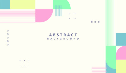 Elegant and simple abstract geometric background vector design with cute color