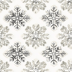 Delicate snowflake pattern in gray and white, perfect for winter-themed designs and backgrounds.