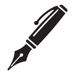 Elegant Silhouette of a Fountain Pen