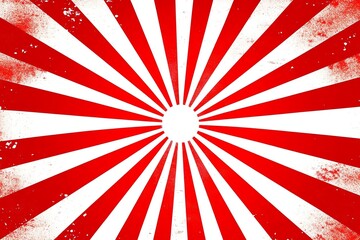 Fototapeta premium Red and White Sunburst Abstract Background Illustration