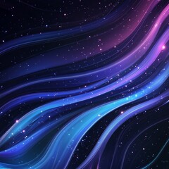 Obraz premium Abstract Flowing Light Trails in Blue and Pink on Dark Background - made with Generative AI