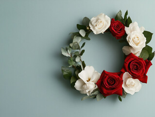 Stunning Valentine's Day Floral Arrangement: A Romantic Rose Frame to Express Love and Affection - Perfect for Gifting or Celebrating Romance
