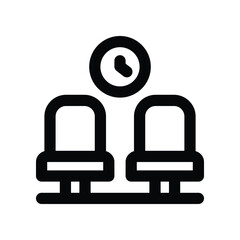 waiting room icon. vector line icon for your website, mobile, presentation, and logo design.