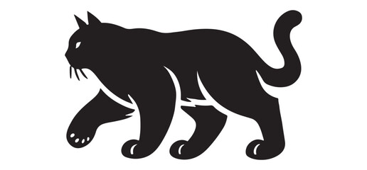 Cat Silhouette Vector Illustration for Pet-Related Projects