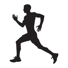 Dynamic Silhouette of a Runner in Motion