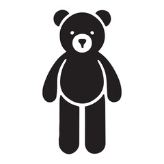Standing Teddy Bear Silhouette Icon