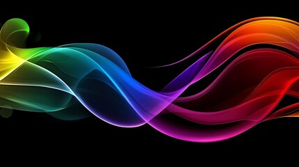 Rainbow Flow: Vibrant Spectral Waves on Black