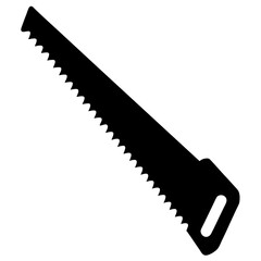  Japanese pull saw  silhouette vector illustration