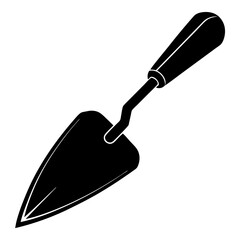trowel silhouette vector illustration