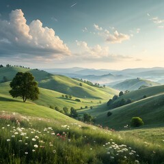 Fototapeta premium sunset-with-mountain-design 4k-wallpaper-sky