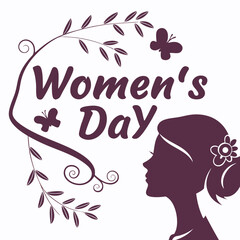 illustration of a girl with flowers