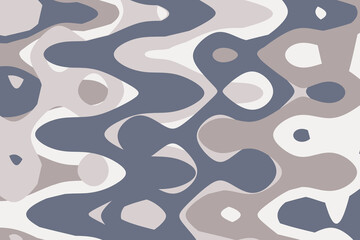 Blue brown beige doodle abstract background. Illustration for banner, poster, card