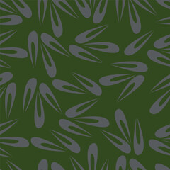 Seamless floral pattern, liberty ditsy print with cute large botany in retro folk style. Beautiful botanical design of hand drawn wild plants: flowers, leaves on black background. Vector illustration.