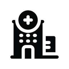 hospital icon. vector glyph icon for your website, mobile, presentation, and logo design.