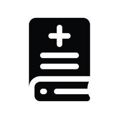 Obraz premium medical book icon. vector glyph icon for your website, mobile, presentation, and logo design.