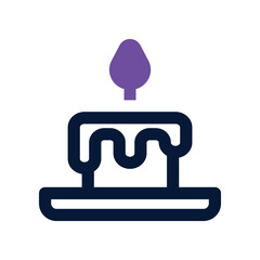 candle icon. vector dual tone icon for your website, mobile, presentation, and logo design.