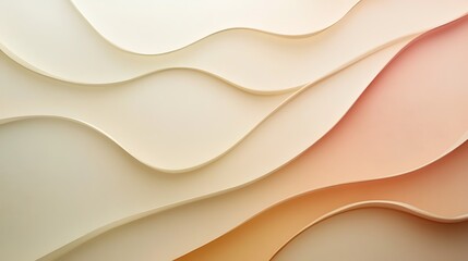 Obraz premium Abstract Wave Pattern in Soft Beige and Peach Tones
