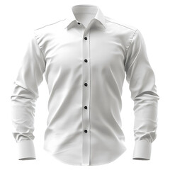 White dress shirt isolated on transparent background
