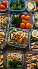 Meal Prep Containers with Balanced Diet Meals