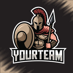 Gladiator Roman Mascot Team Esports Logo