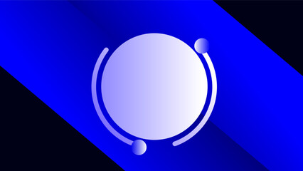 Rotating circle frame with diagonal blue and black abstract background