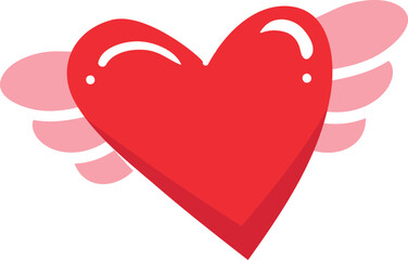 Illustration of a Heart with Wings