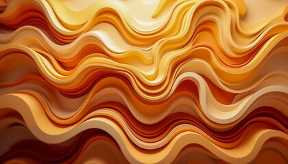 Fototapeta premium Fluid brown texture swirls create an abstract design with depth and movement in a warm color palette
