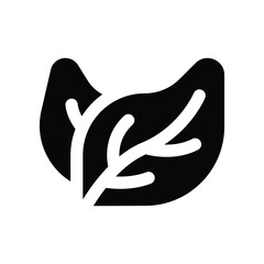 leaf icon. vector glyph icon for your website, mobile, presentation, and logo design.