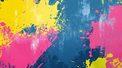 Fototapeta premium Vibrant Abstract Splatters: Colorful Graphic Design