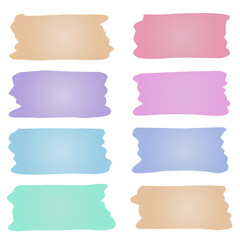 Cute colorful brush text boxes