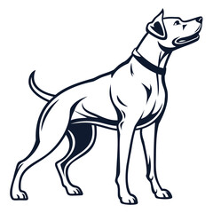 Dog Logo Icon Silhouette High-Quality Vector Illustration on Transparent Background