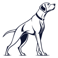 Dog Logo Icon Silhouette High-Quality Vector Illustration on Transparent Background