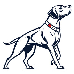 Dog Logo Icon Silhouette Vector Illustration Isolated on transparent background