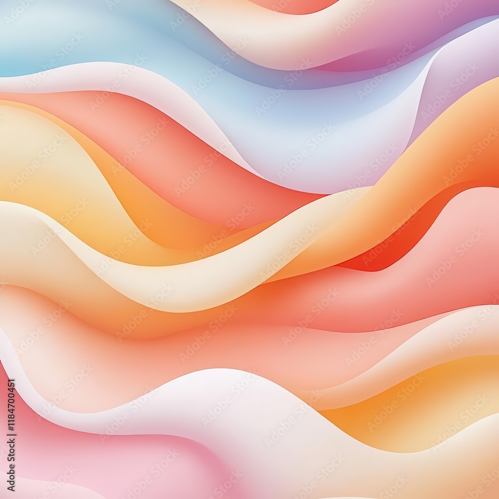 Poster the abstract flowing shapes and gradients showcase a bold interpretation of pantoneโ€s 2025 color o