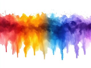 A vibrant watercolor splash blending colors from red to purple, resembling a gradient effect.