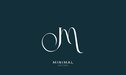 Alphabet letter icon logo JM