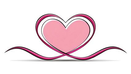 a pink heart glossy finish