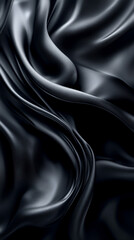 Fototapeta premium Abstract black and white fluid waves with smooth flow embody modern elegance and creative design representing harmony chaos movement and balance in art and design suitable for contemporary backgrounds
