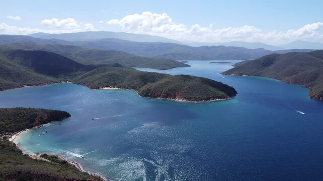 Drone Aerial View of Mochima National Park, Venezuela &ndash; Stunning Bays and Turquoise Waters