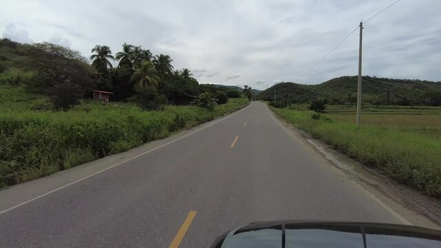driving on a highway Chachapoyas to Lima