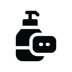 soap icon. vector glyph icon for your website, mobile, presentation, and logo design.