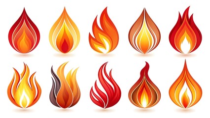 Various flame logo concepts