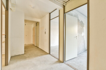 Empty hallway with neutral walls
