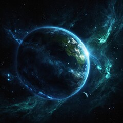 Obraz premium earth and sun