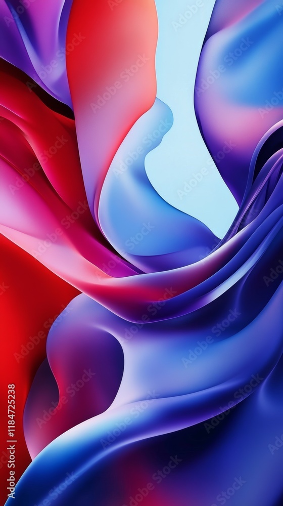 Poster abstract colorful waves creating a modern and vibrant design