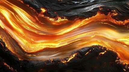 **A river of molten abstract paint strokes flowing horizontally